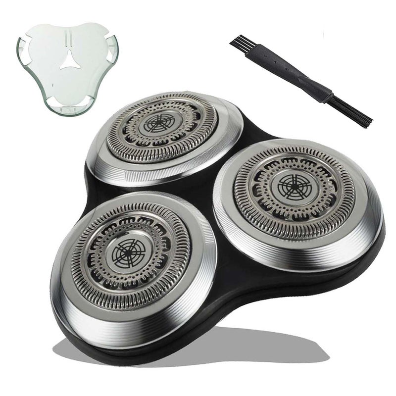 Complete Replacement Shaving Head for Series 9000, Metal Wheel Buckle and Improved Double-Layer Precision Blades, SH90 Shaving Head Compatible with S9911 S9731 S9711 S9511 S9111 S9031 S9988